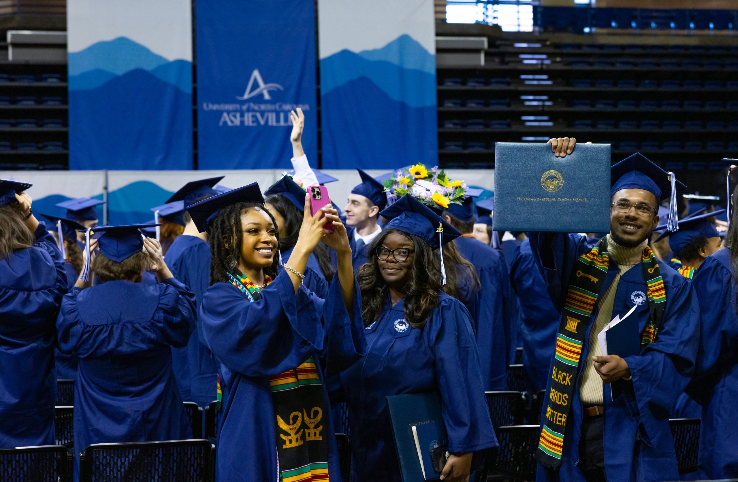 Students gathered at Fall 2023 Commencement
