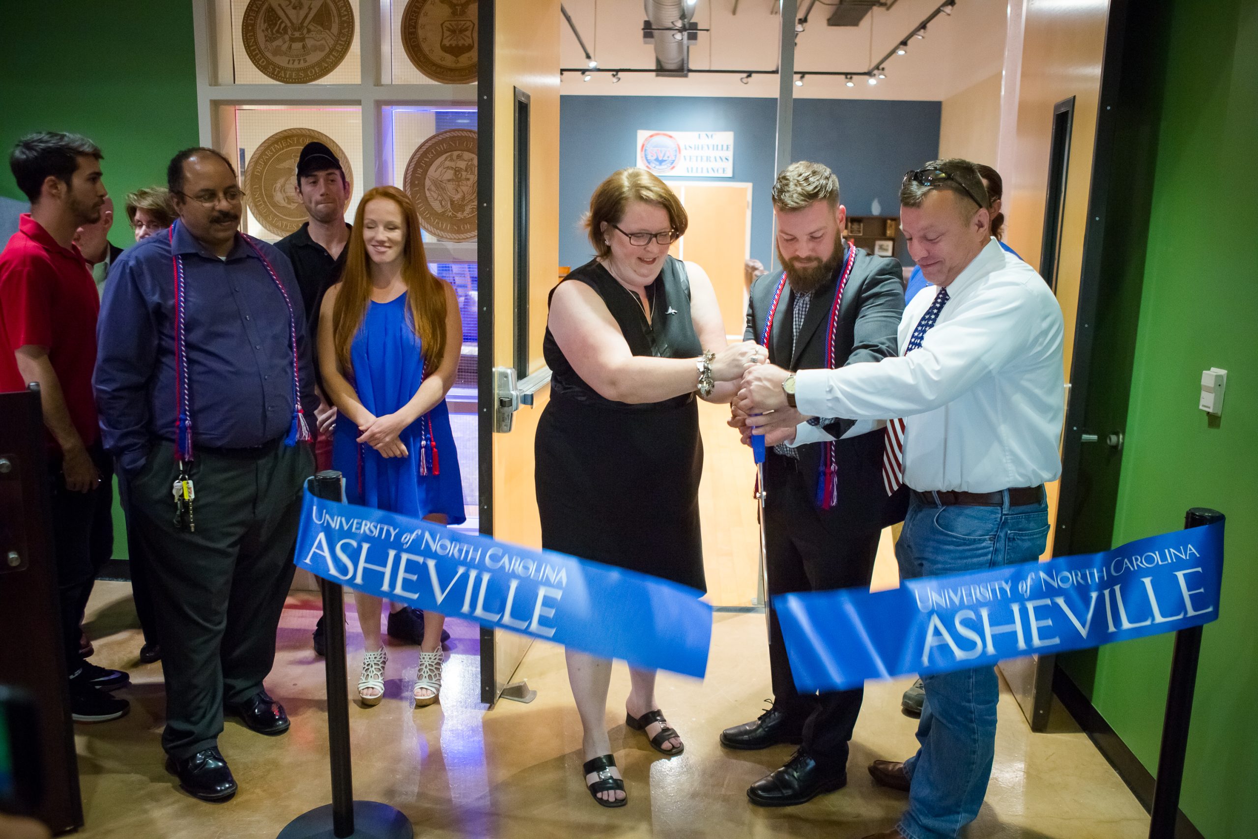The grand opening of UNC Asheville's veteran's center in highsmith