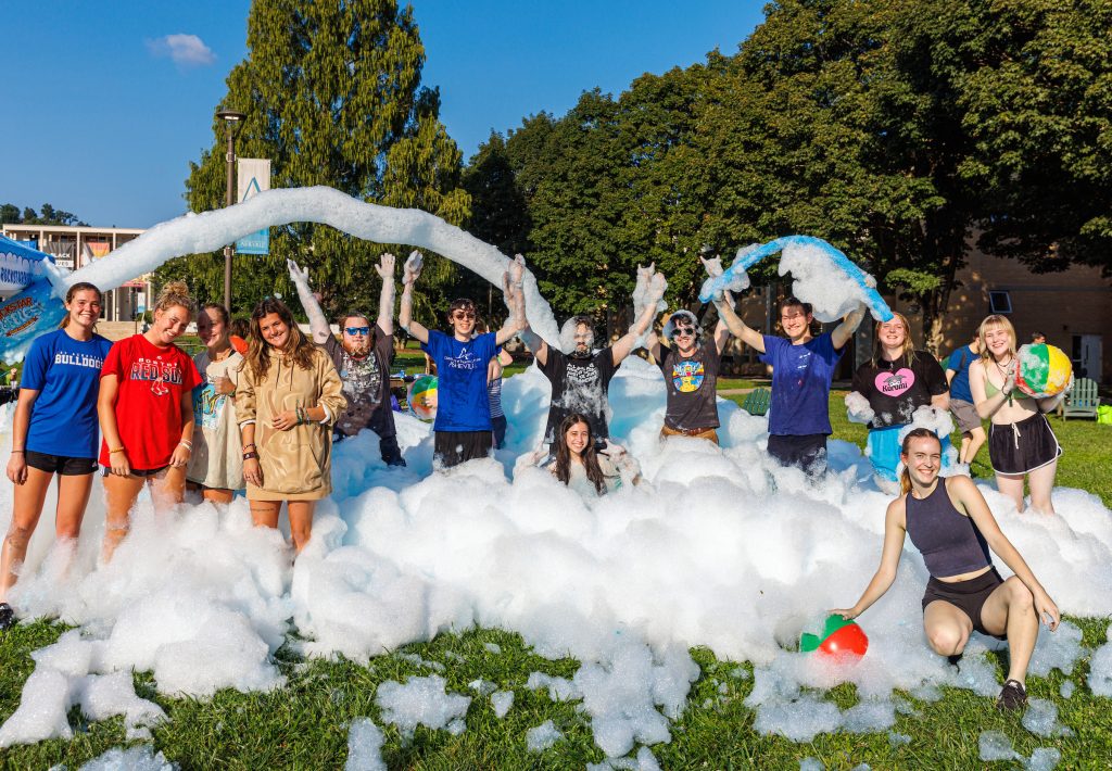 Spirit week foam party