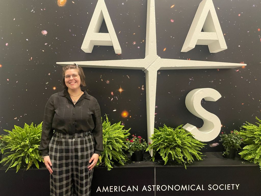 Meghan Sedberry at the American Astronomical Society Meeting